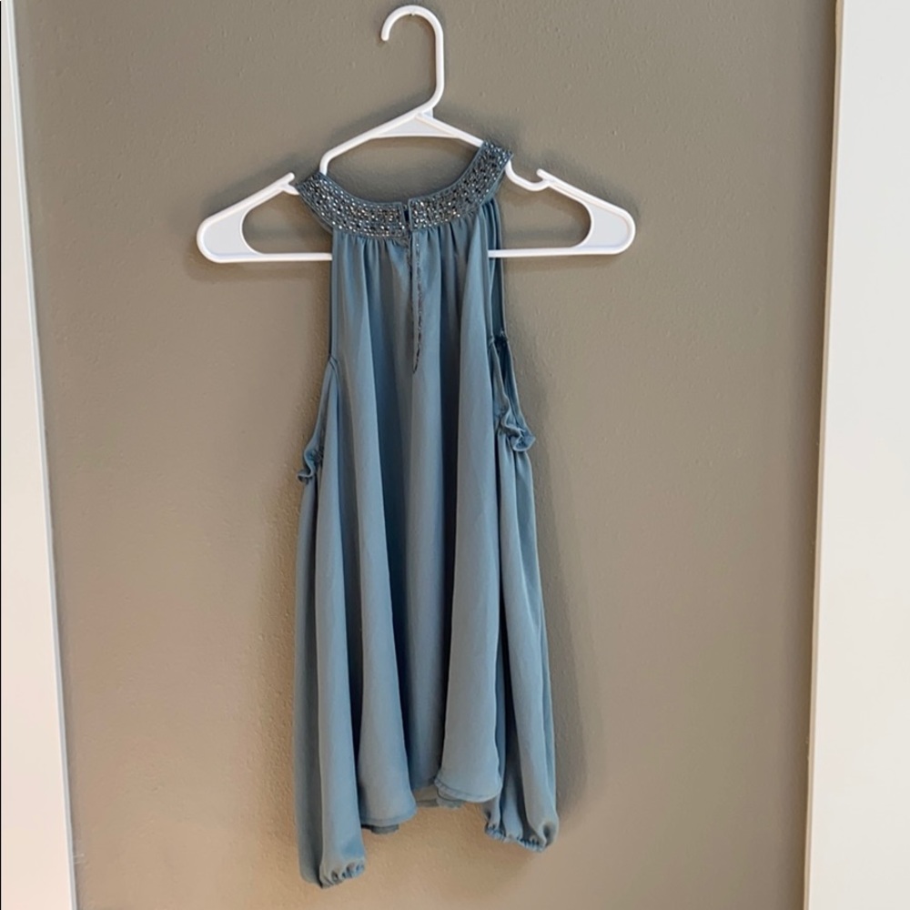 teal cold shoulder long sleeve shirt